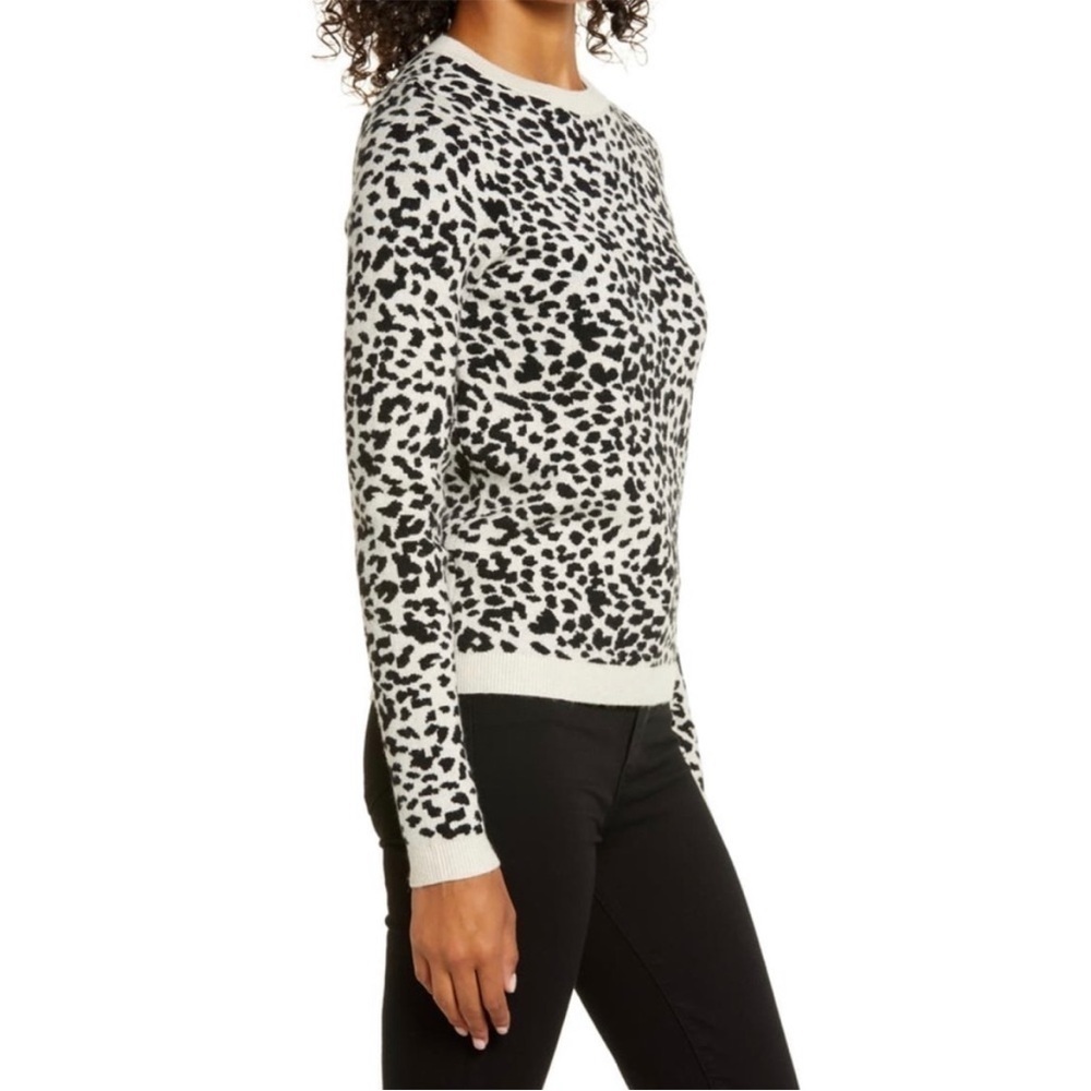 RACHEL PARCELL Crewneck Leopard Print Knit NWT Size Medium - Picture 12 of 13